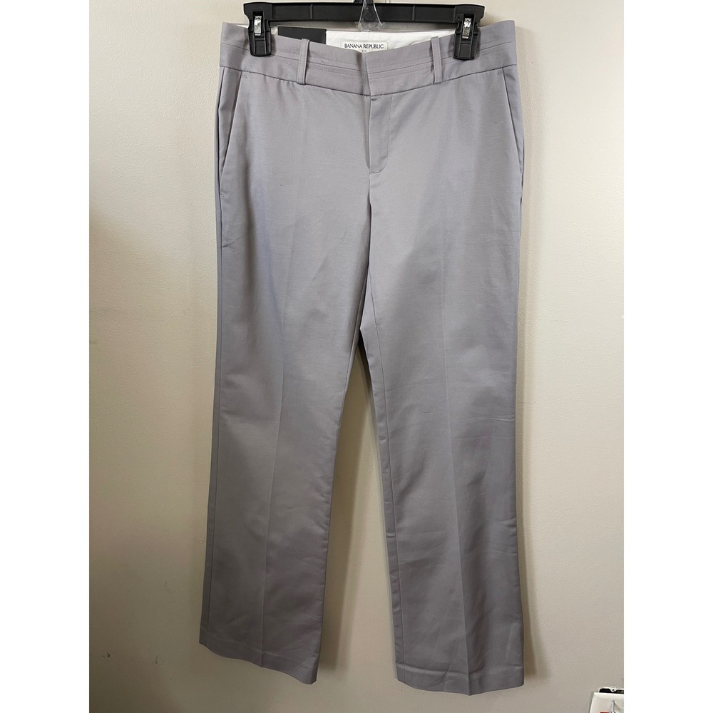Banana Republic Martin Fit Gray Straight Leg Dress gray formal career casual NEW